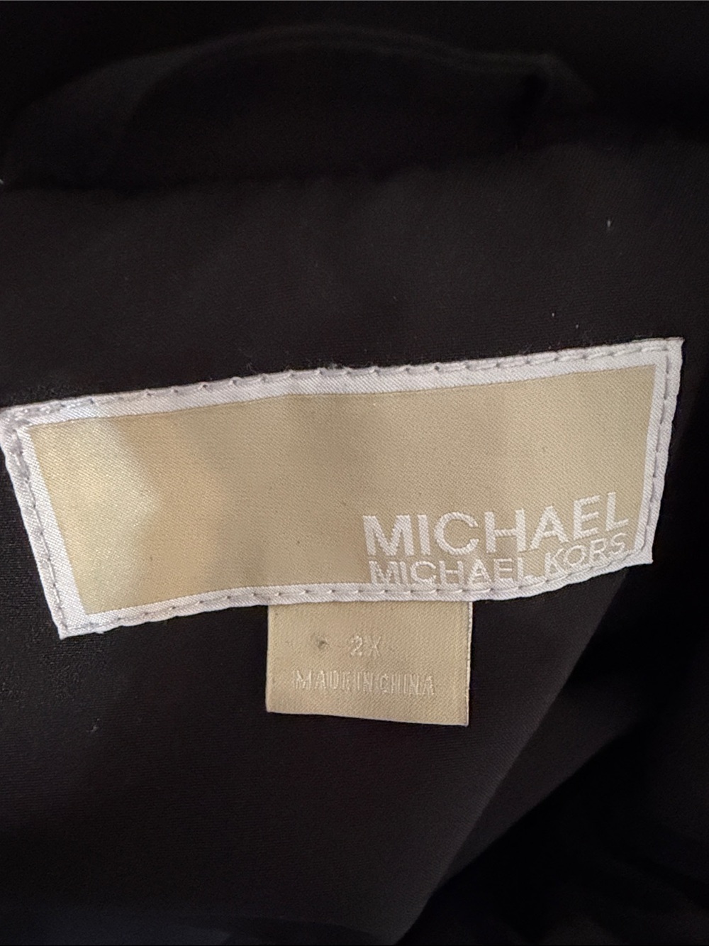Michael Kors Black Hooded Trench Coat with Faux-Fur Lining - Picture 2 of 8